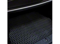 Single Layer Diamond Cargo Mat; Black and White Stitching (18-23 Jeep Wrangler JL 4-Door, Excluding 4xe)