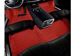 Single Layer Diamond Front and Rear Floor Mats; Full Red (18-23 Jeep Wrangler JL 4-Door, Excluding 4xe)