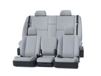 Covercraft Precision Fit Seat Covers Leatherette Custom Second Row Seat Cover; Light Gray (21-24 Jeep Wrangler JL 4xe)