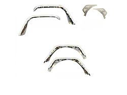 Motobilt Front and Rear Fender Flares; Bare Aluminum (18-23 Jeep Wrangler JL)