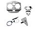 Motobilt Spare Tire License Plate Relocation Kit with Camera Mount and Tag Light; Bare Steel (18-24 Jeep Wrangler JL)