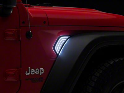 Raxiom Axial Series LED Fender Vent Sidemarker; Clear (18-24 Jeep Wrangler JL)