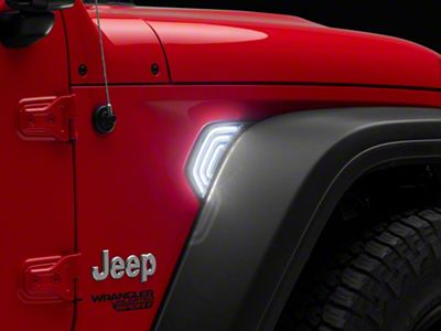 Raxiom Axial Series Sequential LED Fender Vent Sidemarker; Clear (18-24 Jeep Wrangler JL)