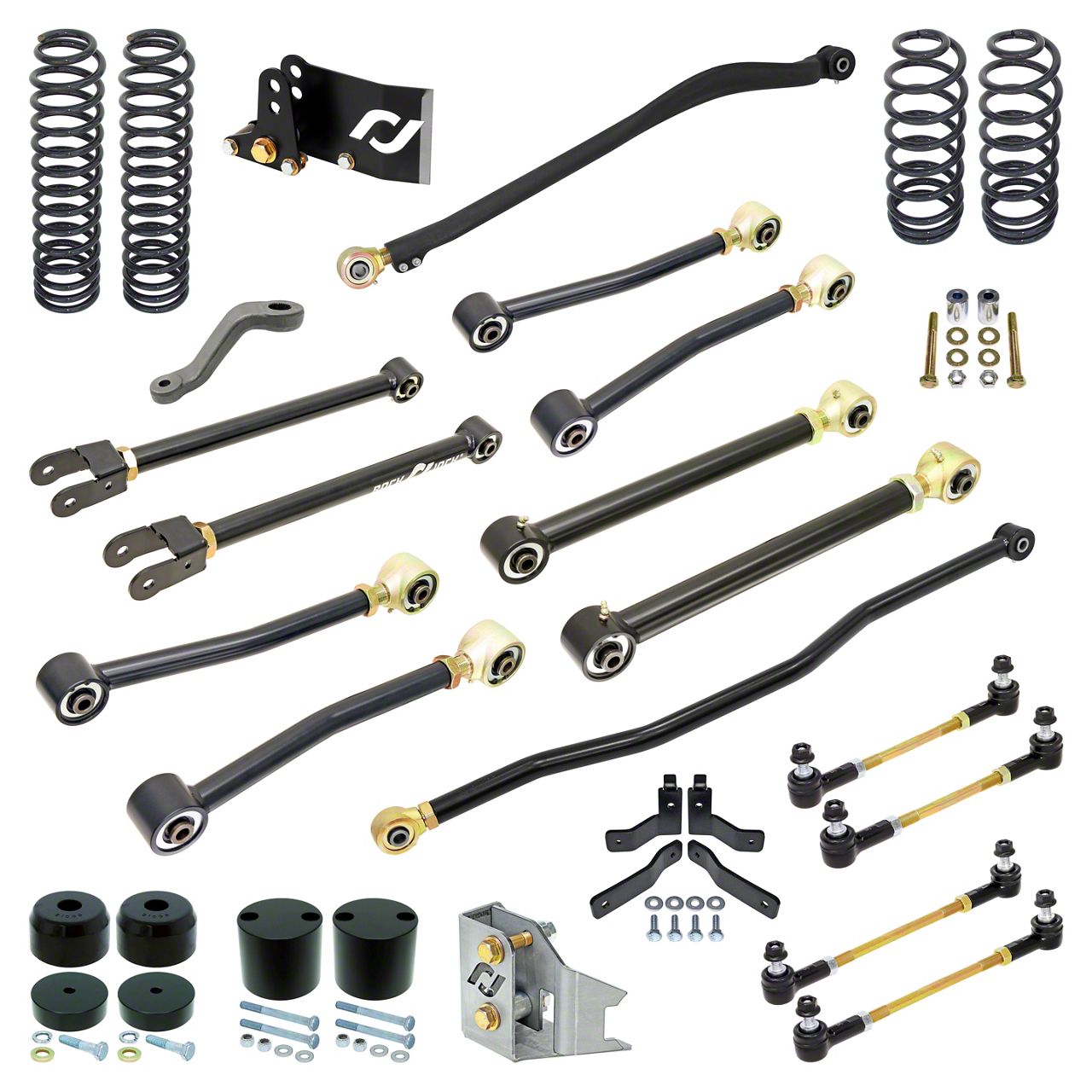 RockJock Jeep Wrangler 4Inch Pro Edition Suspension Lift Kit RJJK4DR1