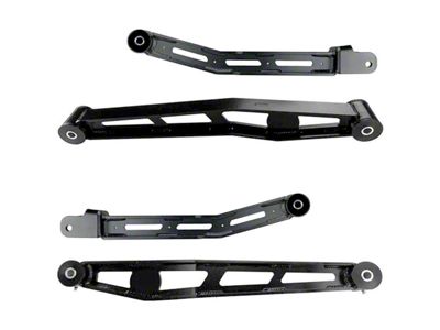 Elev8 Offroad Identity Series Fixed Length H-Beam Front Upper and Lower Control Arms for 0 to 1.50-Inch Lift; Black (18-24 Jeep Wrangler JL)