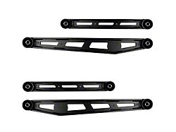 Elev8 Offroad Identity Series Fixed Length H-Beam Rear Upper and Lower Control Arms for 0 to 6-Inch Lift; Black (18-23 Jeep Wrangler JL)