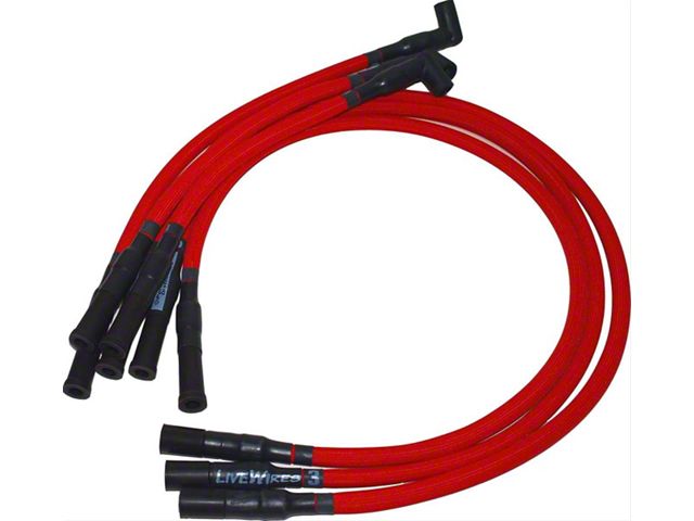 Performance Distributors LiveWires Spark Plug Wires; Red (07-11 3.8L Jeep Wrangler JK)