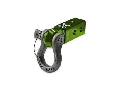 Moose Knuckle Offroad B'oh Spin Pin Shackle 3/4 and Mohawk 2.0 Receiver Combo; Bean Green/Raw Dog (Universal; Some Adaptation May Be Required)