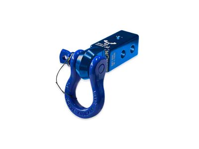 Moose Knuckle Offroad B'oh Spin Pin Shackle 3/4 and Mohawk 2.0 Receiver Combo; Blue Pill/Blue Balls (Universal; Some Adaptation May Be Required)