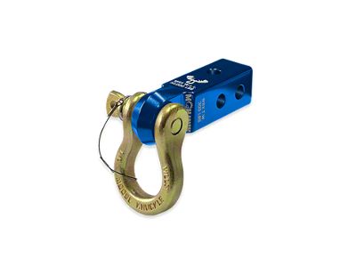 Moose Knuckle Offroad B'oh Spin Pin Shackle 3/4 and Mohawk 2.0 Receiver Combo; Blue Pill/Brass Knuckle (Universal; Some Adaptation May Be Required)