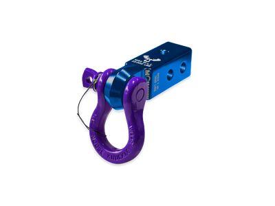 Moose Knuckle Offroad B'oh Spin Pin Shackle 3/4 and Mohawk 2.0 Receiver Combo; Blue Pill/Grape Escape (Universal; Some Adaptation May Be Required)