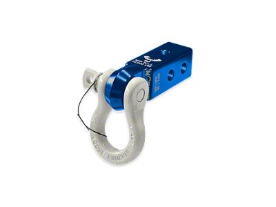 Moose Knuckle Offroad B'oh Spin Pin Shackle 3/4 and Mohawk 2.0 Receiver Combo; Blue Pill/Pure White (Universal; Some Adaptation May Be Required)