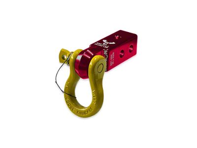 Moose Knuckle Offroad B'oh Spin Pin Shackle/Mohawk 2.0 Receiver Combo; Red Rum/Detonator Yellow (Universal; Some Adaptation May Be Required)