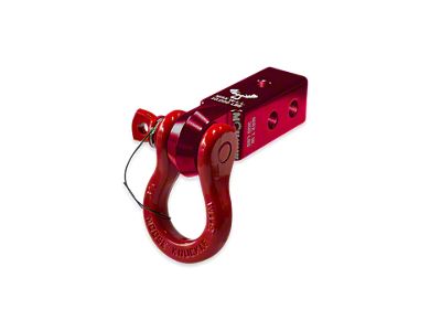 Moose Knuckle Offroad B'oh Spin Pin Shackle 3/4 and Mohawk 2.0 Receiver Combo; Red Rum/Flame Red (Universal; Some Adaptation May Be Required)
