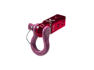Moose Knuckle Offroad B'oh Spin Pin Shackle 3/4 and Mohawk 2.0 Receiver Combo; Red Rum/Pretty Pink (Universal; Some Adaptation May Be Required)