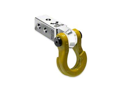 Moose Knuckle Offroad Jowl Split Shackle 3/4 and Mohawk 2.0 Receiver Combo; Atomic Silver/Detonator Yellow (Universal; Some Adaptation May Be Required)