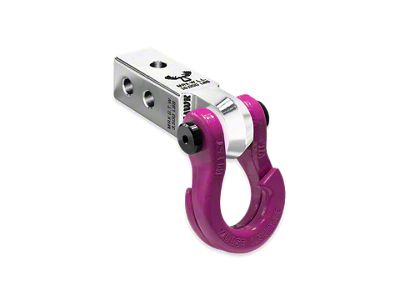 Moose Knuckle Offroad Jowl Split Shackle 3/4 and Mohawk 2.0 Receiver Combo; Atomic Silver/Pogo Pink (Universal; Some Adaptation May Be Required)