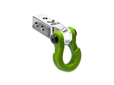 Moose Knuckle Offroad Jowl Split Shackle 3/4 and Mohawk 2.0 Receiver Combo; Atomic Silver/Sublime Green (Universal; Some Adaptation May Be Required)