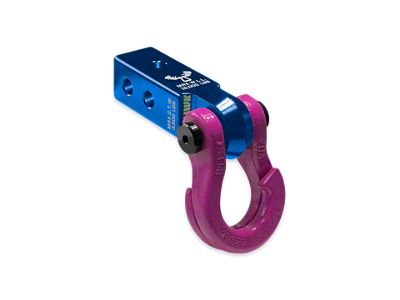 Moose Knuckle Offroad Jowl Split Shackle 3/4 and Mohawk 2.0 Receiver Combo; Blue Pill/Pogo Pink (Universal; Some Adaptation May Be Required)