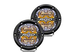 Rigid Industries 4-Inch 360-Series LED Off-Road Lights with Amber Backlight; Driving Beam (Universal; Some Adaptation May Be Required)