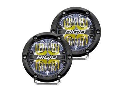Rigid Industries 4-Inch 360-Series LED Off-Road Lights with White Backlight; Driving Beam (Universal; Some Adaptation May Be Required)