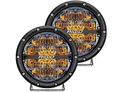 Rigid Industries 6-Inch 360-Series LED Off-Road Lights with Amber Backlight; Driving Beam (Universal; Some Adaptation May Be Required)