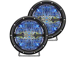 Rigid Industries 6-Inch 360-Series LED Off-Road Lights with Blue Backlight; Spot Beam (Universal; Some Adaptation May Be Required)