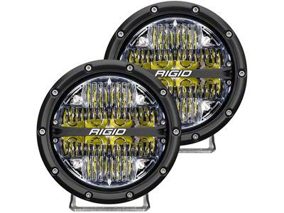 Rigid Industries 6-Inch 360-Series LED Off-Road Lights with White Backlight; Driving Beam (Universal; Some Adaptation May Be Required)