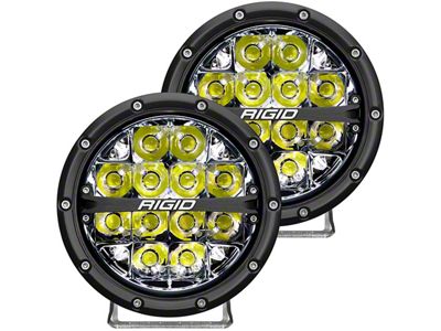 Rigid Industries 6-Inch 360-Series LED Off-Road Lights with White Backlight; Spot Beam (Universal; Some Adaptation May Be Required)