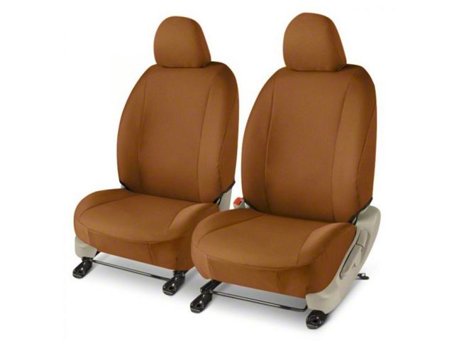 Covercraft Carhartt PrecisionFit Custom Front Row Seat Covers; Brown (18-24 Jeep Wrangler JL 2-Door)