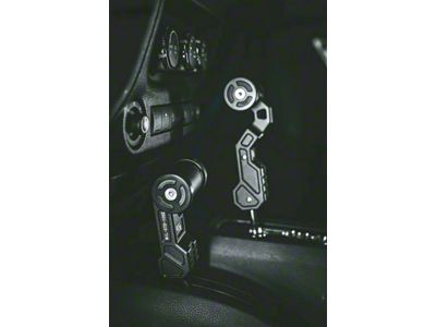 Armory Series Shift Knob and Transfer Case Knob Handle Kit; Black (07-10 Jeep Wrangler JK)