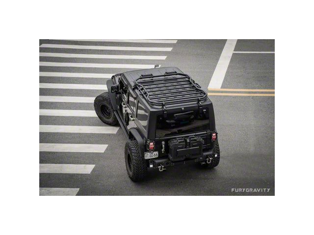 Awaken Series Aluminum Roof Rack; Black (07-24 Jeep Wrangler JK & JL)