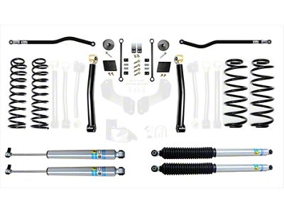 EVO Manufacturing 2.50-Inch Enforcer Stage 2 Suspension Lift Kit with Bilstein Shocks, Front and Rear Track Bars (21-24 Jeep Wrangler JL 4xe)