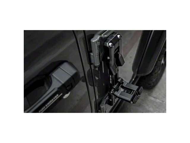 Awaken Series Folding Door Hinge Step; Black (20-24 Jeep Gladiator JT)