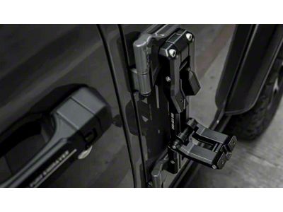 Awaken Series Folding Door Hinge Step; Black (20-24 Jeep Gladiator JT)
