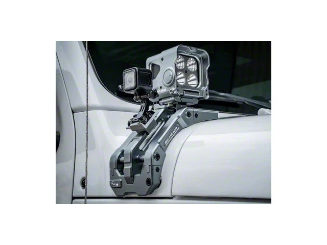 Gravity Series A-Pillar Integrated Lighting System; Gray (20-24 Jeep Gladiator JT, Excluding Mojave)