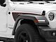 SEC10 Long Side Accent Decal; Black/Red Carbon Fiber (18-24 Jeep Wrangler JL)