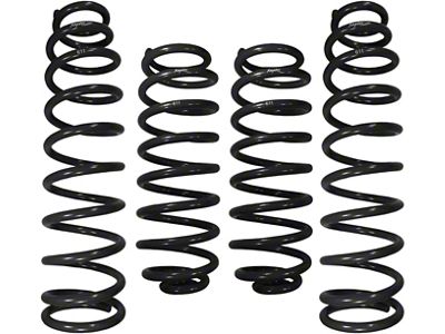 RSO Suspension 3.50-Inch Front and Rear Lift Coil Springs; Black (18-24 Jeep Wrangler JL 4-Door)