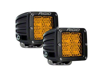 Rigid Industries D-SERIES Rear Facing High / Low Dual Function LED Lights; Diffused Amber Lens (Universal; Some Adaptation May Be Required)