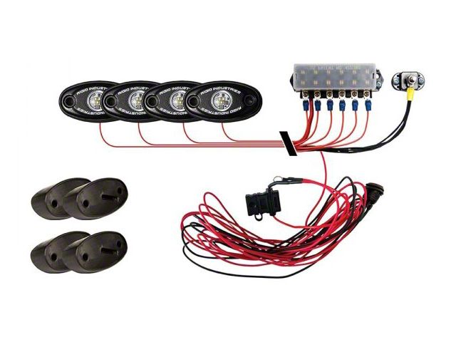 Rigid Industries Rock Light Kit; Amber; 4-Pieces (Universal; Some Adaptation May Be Required)