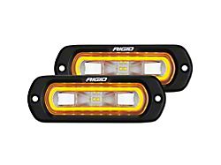 Rigid Industries SR-L Series Off-Road Spreader Surface Mount LED Pod Light with Amber Halo (Universal; Some Adaptation May Be Required)