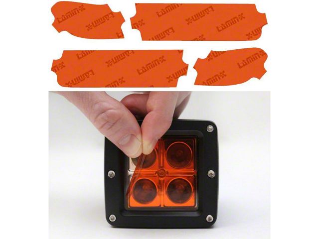 Lamin-X Turn Signal Light Tint Covers; Amber (18-24 Jeep Wrangler JL w/ Factory LED Lighting Package)