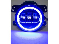 4-Inch LED Fog Lights with Blue LED Halo (07-18 Jeep Wrangler JK)