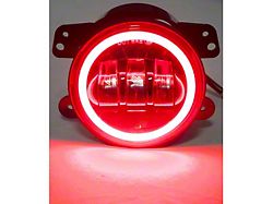 4-Inch LED Fog Lights with Red LED Halo (07-18 Jeep Wrangler JK)