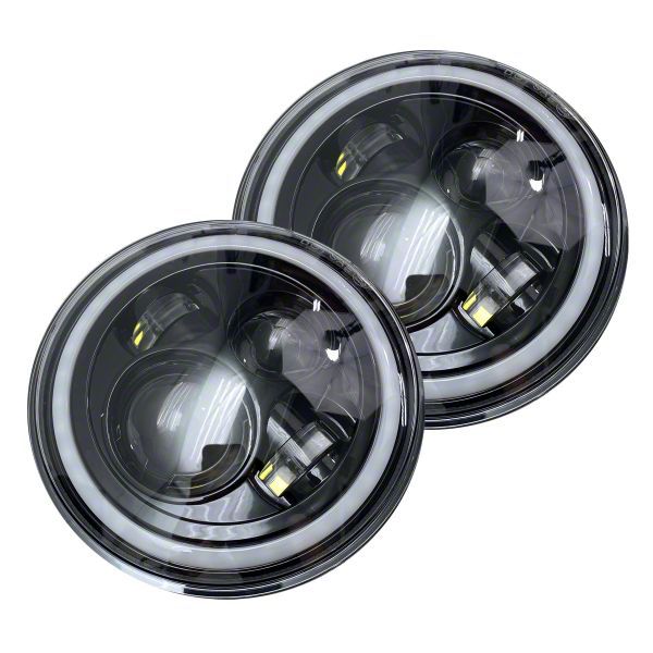 Jeep Wrangler 7-Inch LED Projector Headlights with ColorSMART RGB Multi ...