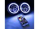 7-Inch LED Projector Headlights with ColorSMART RGB Multi-Color Halo; Black Housing; Clear Lens (76-86 Jeep CJ7; 97-18 Jeep Wrangler TJ & JK)