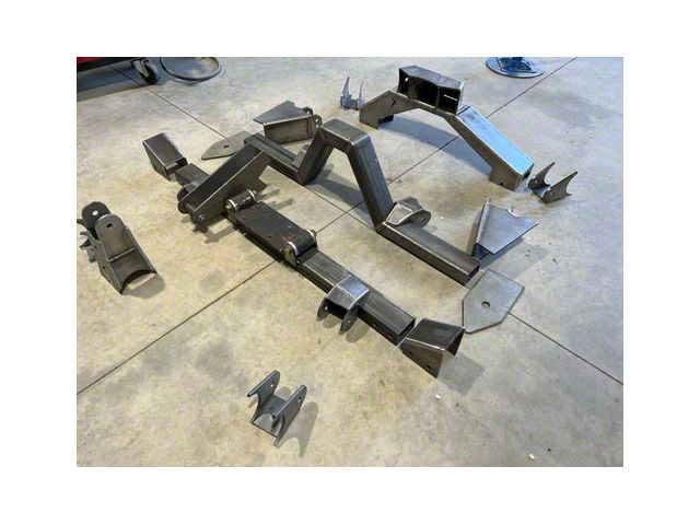 KrashFab Flat Belly Long Arm Kit; Bare Steel (18-24 Jeep Wrangler JL 4-Door)