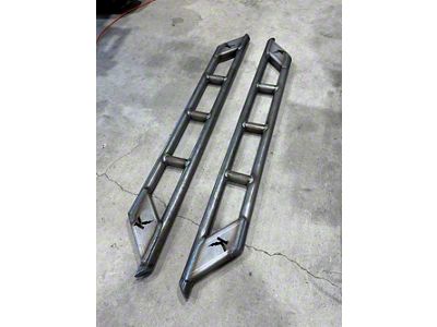 KrashFab Rock Sliders; Bare Steel (07-18 Jeep Wrangler JK 2-Door)