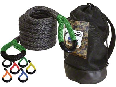 Bubba Rope 1-1/2-Inch x 30-Foot Jumbo Power Stretch Recovery Rope with Blue Eyelets