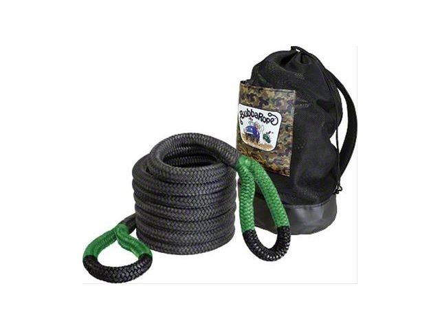 Bubba Rope 1-1/2-Inch x 30-Foot Jumbo Power Stretch Recovery Rope with Green Eyelets